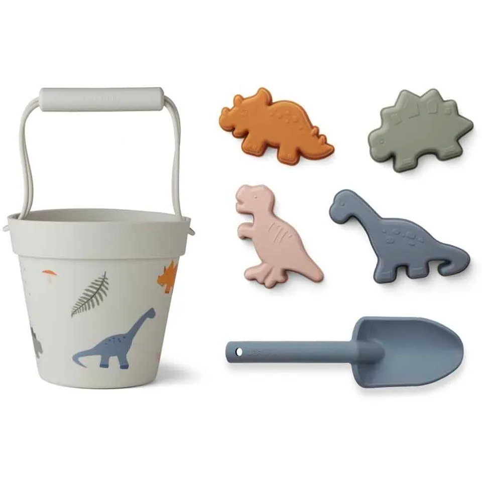 Liewood Dino Mix set spiaggia silicone 6 pezzi