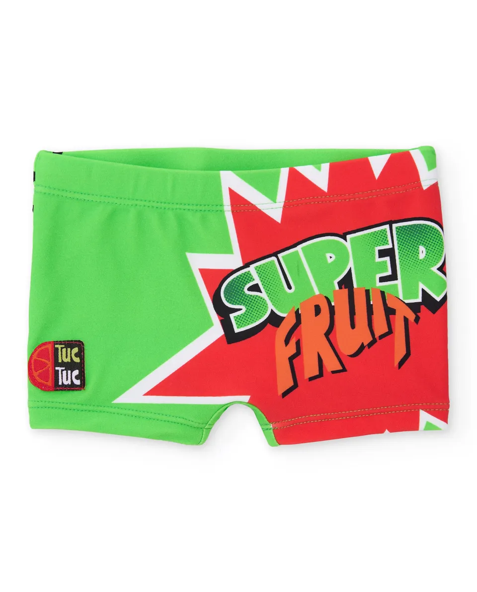 Tuc Tuc costume boxer bambino fumetti verde