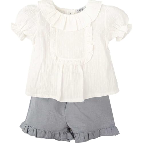 Babidu completo bambina 5 anni camicia plumeti cotone