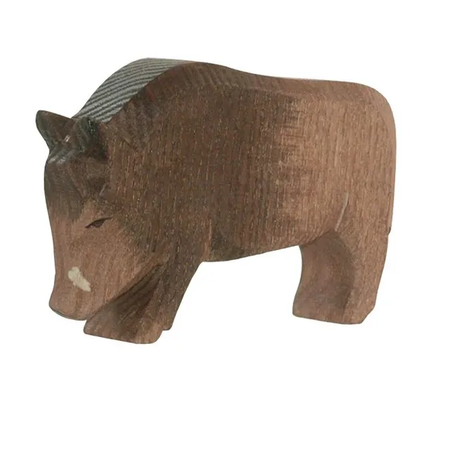 Ostheimer Cinghiale figura legno 7,5 cm dipinta a mano