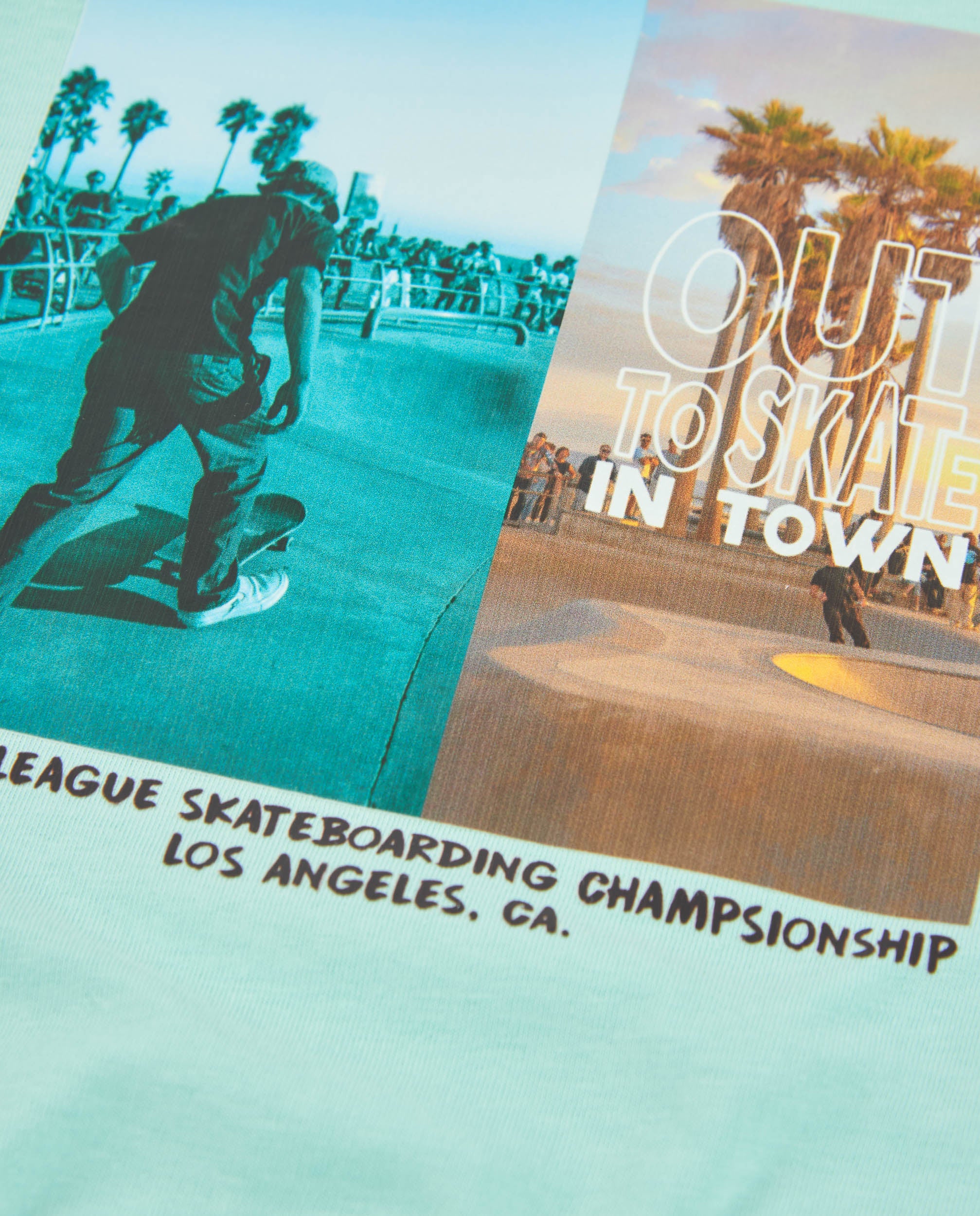Tuc Tuc t-shirt bambino skate turchese collo rotondo