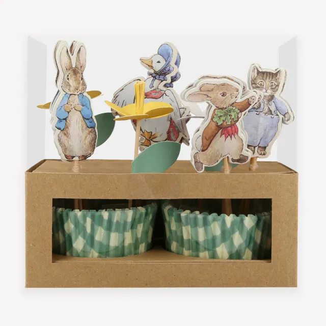 Meri Meri Peter Rabbit kit cupcake 24 topper festa