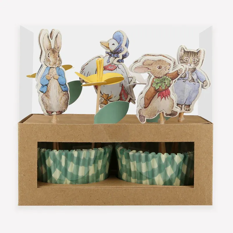 Meri Meri Peter Rabbit kit cupcake 24 topper festa