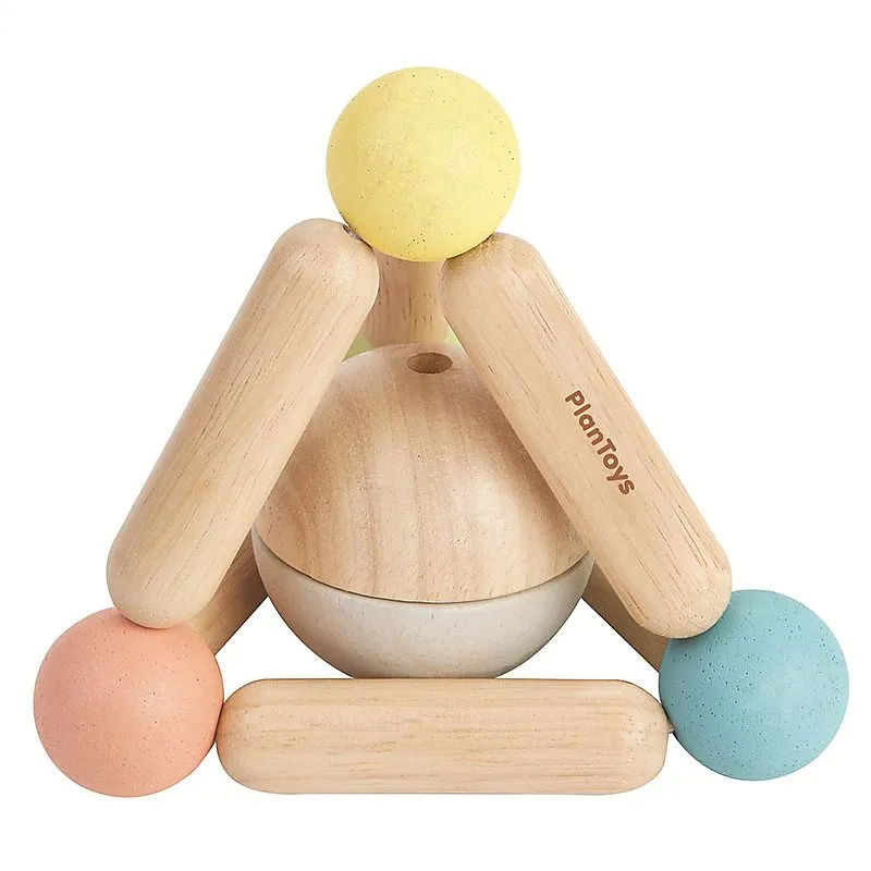 Plan Toys Triangolo Sensoriale Pastello sonaglio legno
