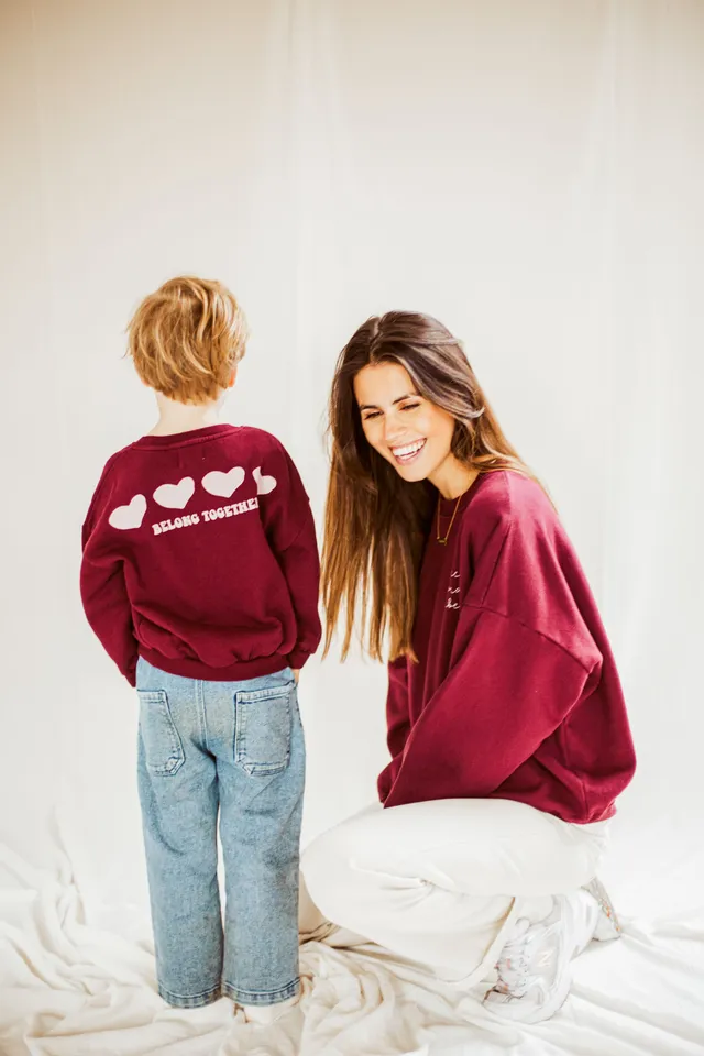 Ella and Rapha Belong Together felpa bimbo bordeaux loose