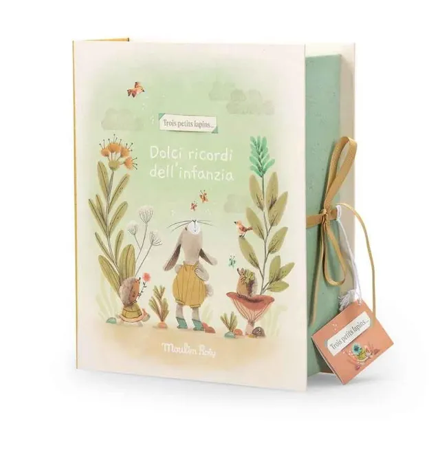 Moulin Roty Trois Petits Lapins cofanetto nascita 12 cassetti