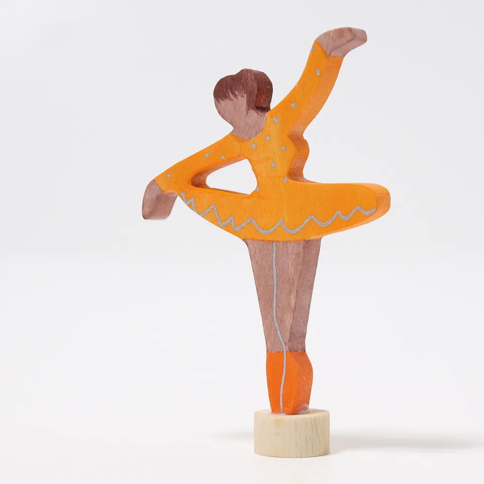 Grimm's Ballerina arancio figura decorativa legno 10 cm