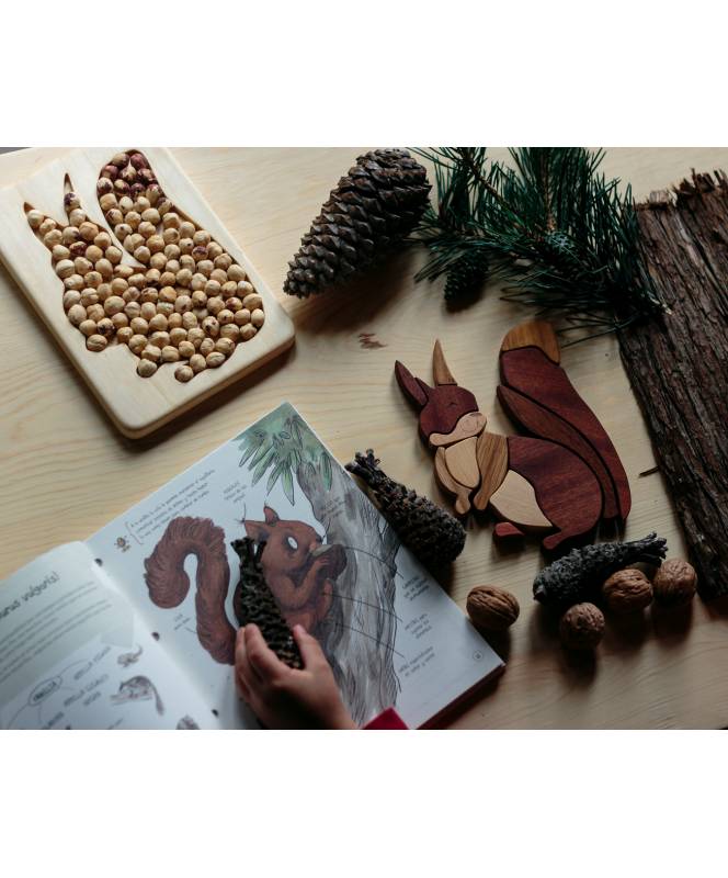 Cocoletes Wood Art Scoiattolo puzzle legno 13 pezzi
