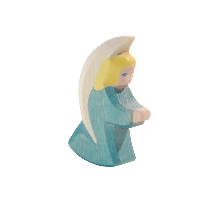 Ostheimer Angelo azzurro figura legno 8 cm