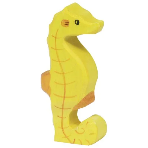 Holztiger Cavalluccio Marino figura legno dipinta