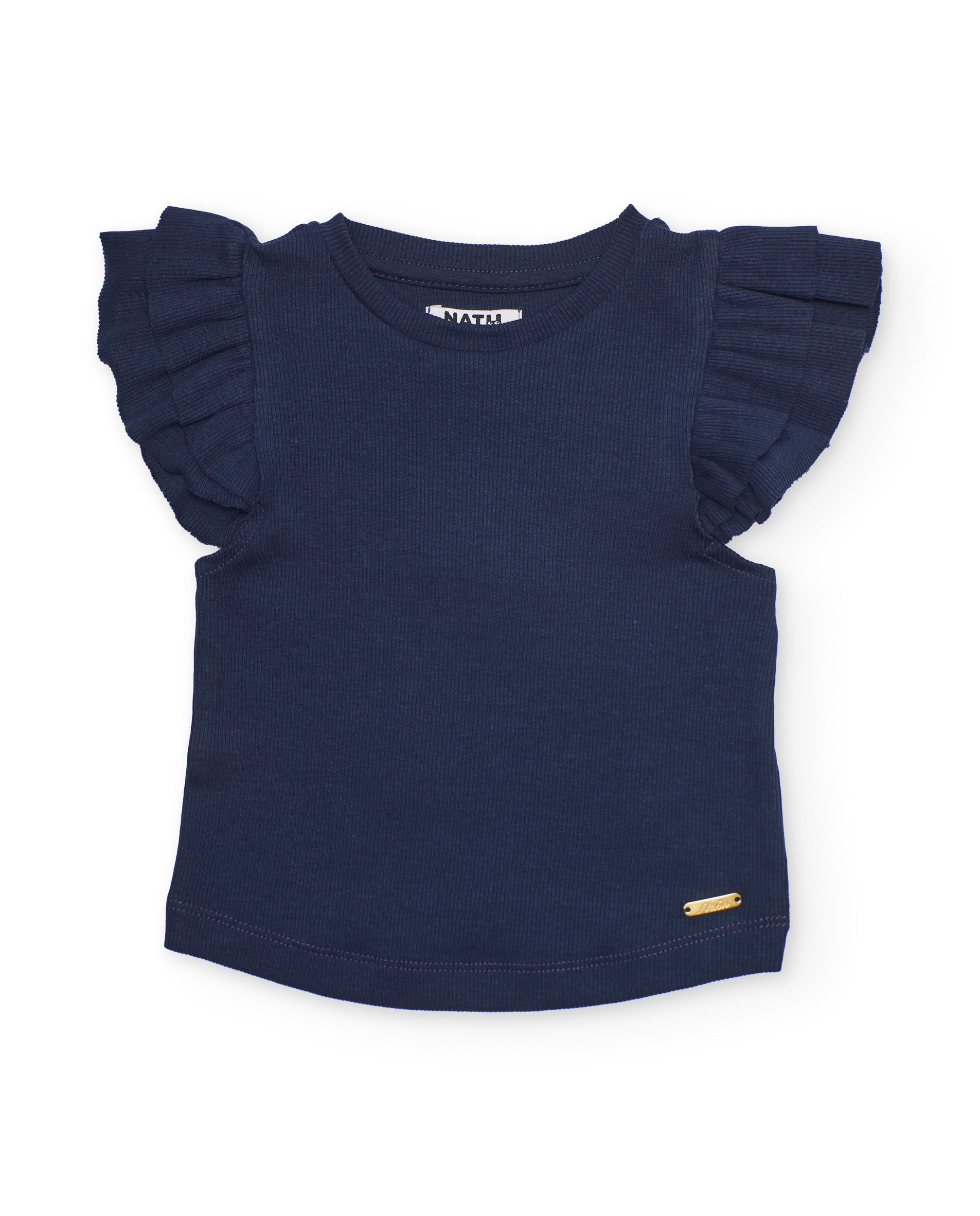 Tuc Tuc top bambina coste blu navy volant