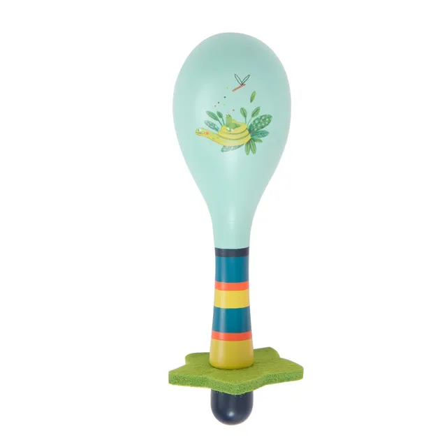 Moulin Roty Dans la Jungle maracas blu legno