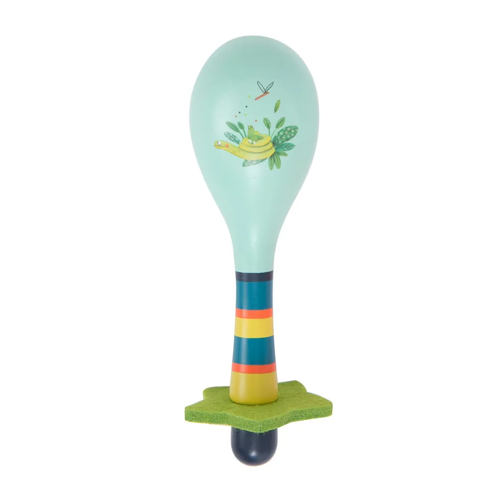 Moulin Roty Dans la Jungle maracas blu legno