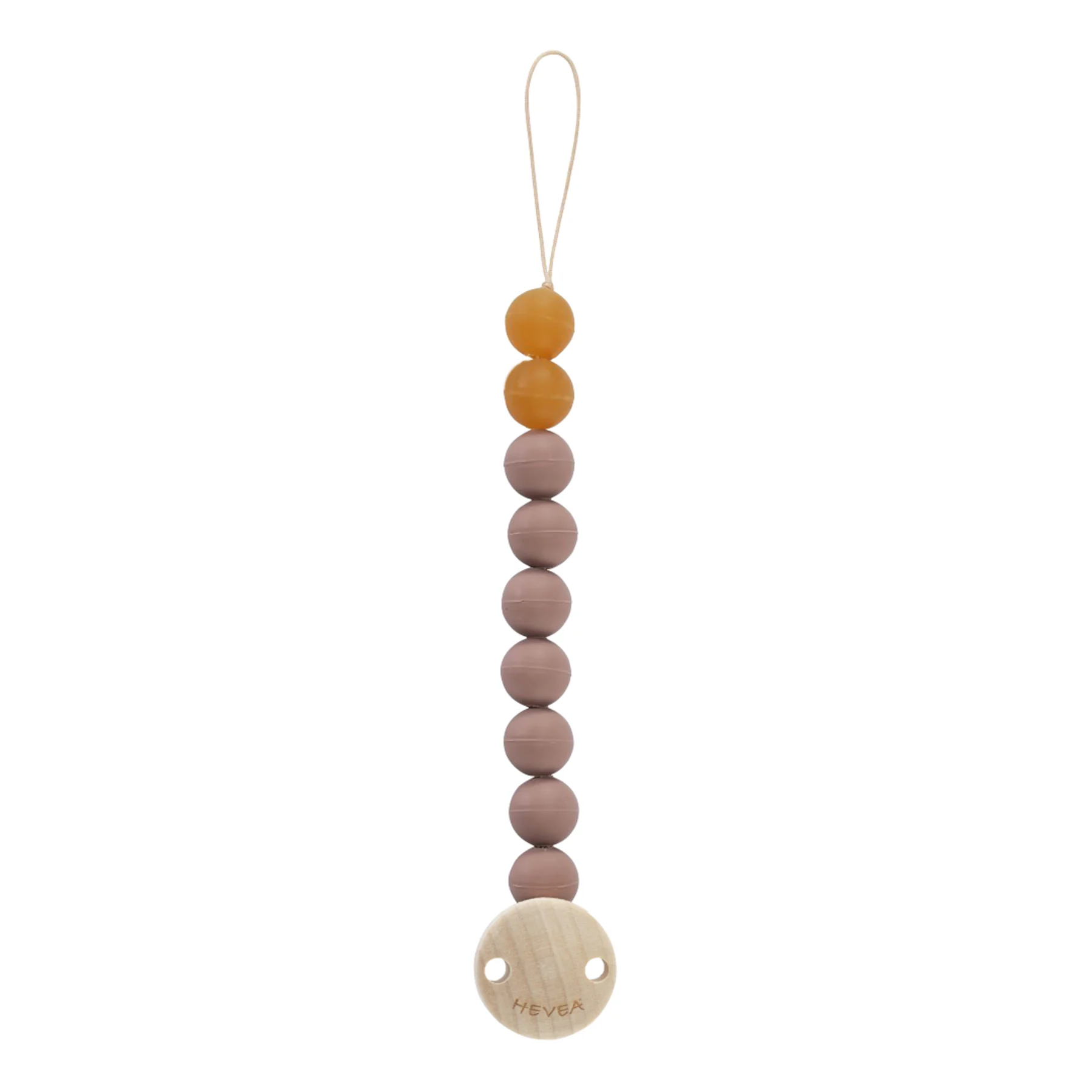Hevea Catenella porta-ciuccio gomma naturale beige