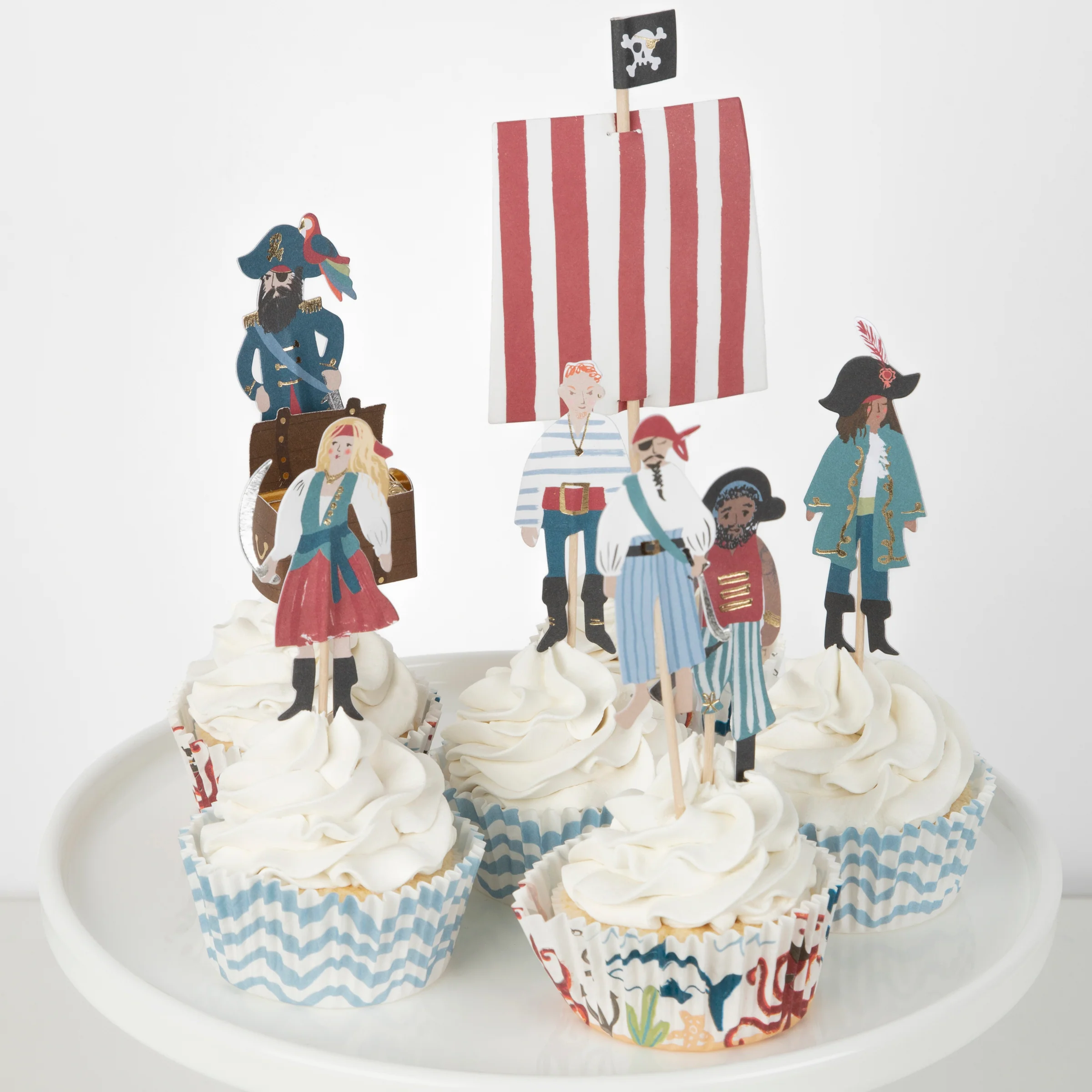 Meri Meri Pirates kit cupcake 24 topper pirati