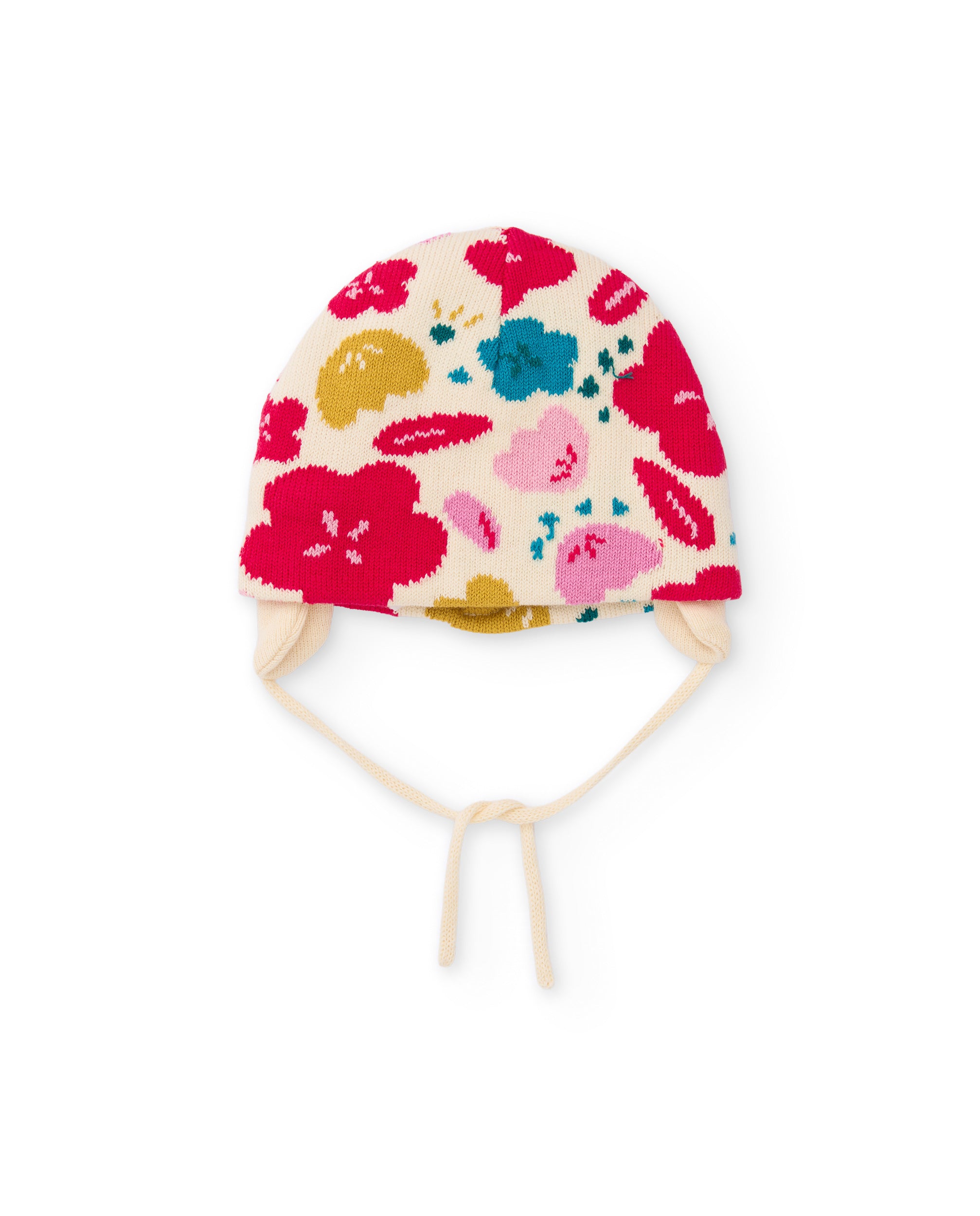 Tuc Tuc cappello neonata fiori multicolor caldo paraorecchie