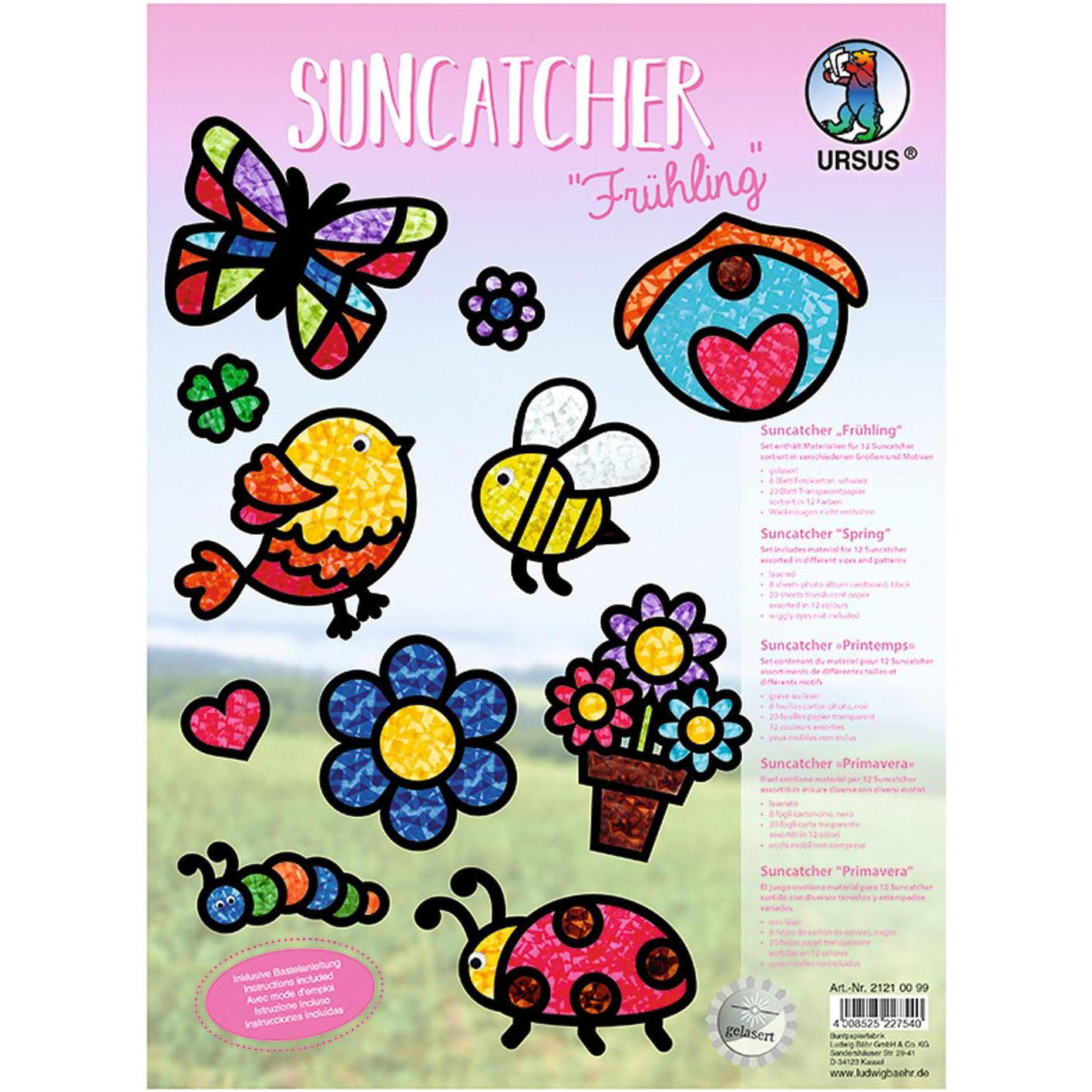 URSUS Trasparenze Primavera Kit Creativo 28 Fogli Carta