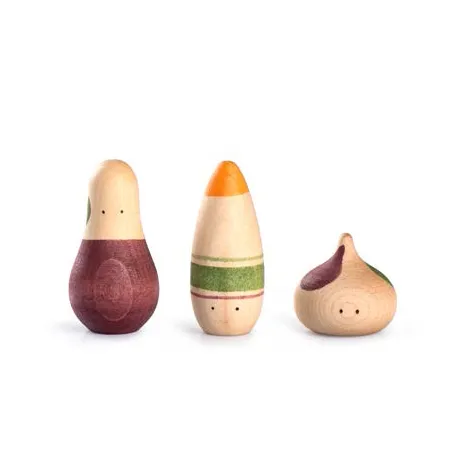 Grapat Ooh-Lala Delightful Family personaggi legno 3 pezzi