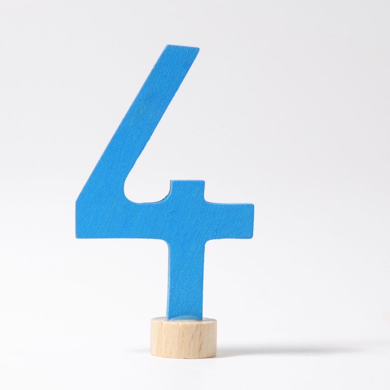 Grimm's Numero 4 decorazione legno 9 cm