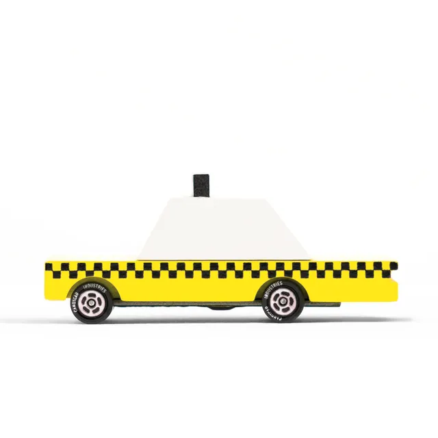 Candylab Candycar Yellow Taxi macchinina legno 8,9 cm