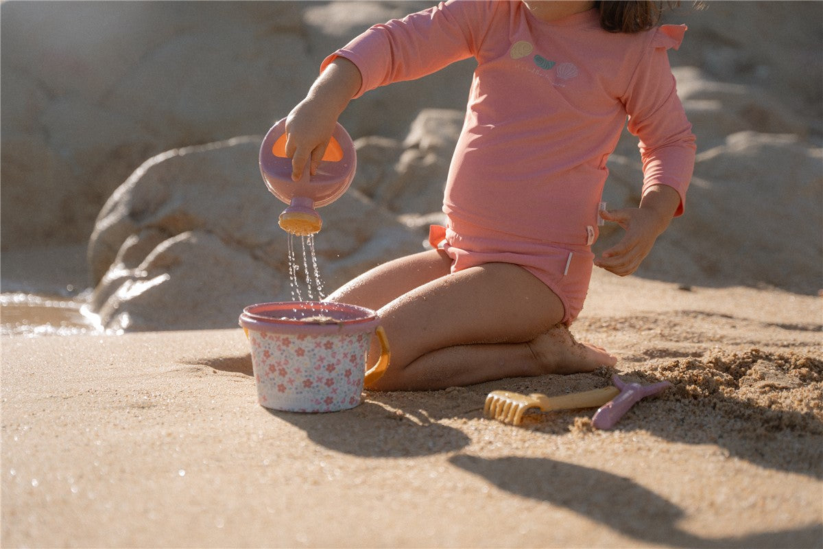 Little Dutch set giochi spiaggia rosa fiori 5 pezzi secchiello