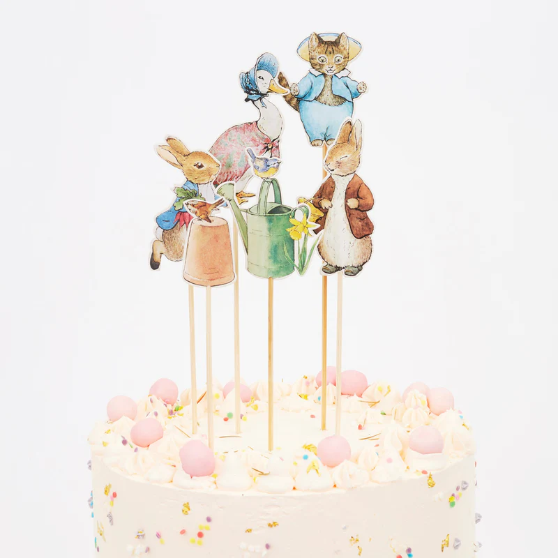 Meri Meri Peter Rabbit cake topper torta 6 pezzi