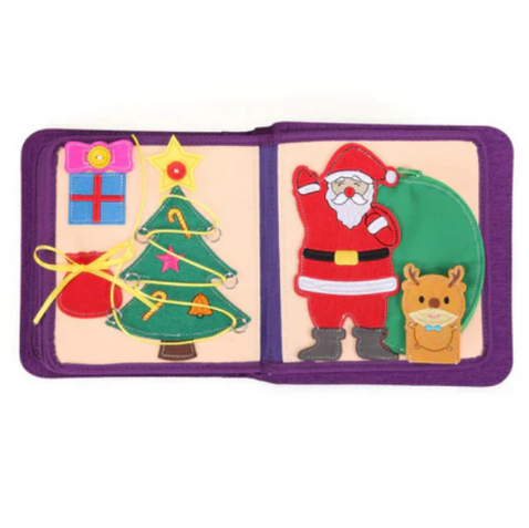 Fairy Tale Quiet Book libro sensoriale stoffa 12 pagine