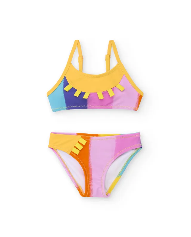 Tuc Tuc bikini bimba rosa con laccetti costume mare
