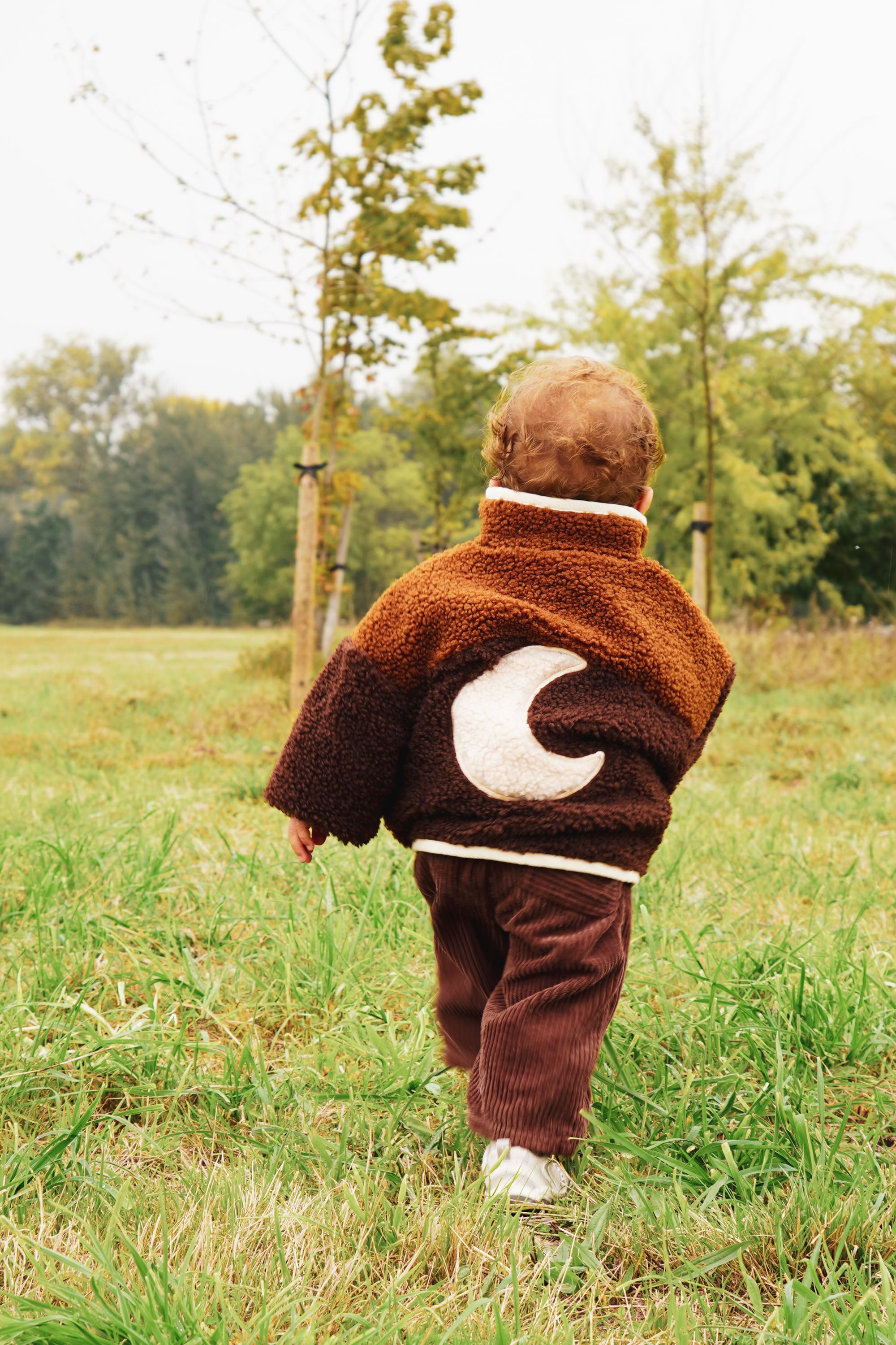 Ella and Rapha Moon Jacket giacca teddy bimbo marrone