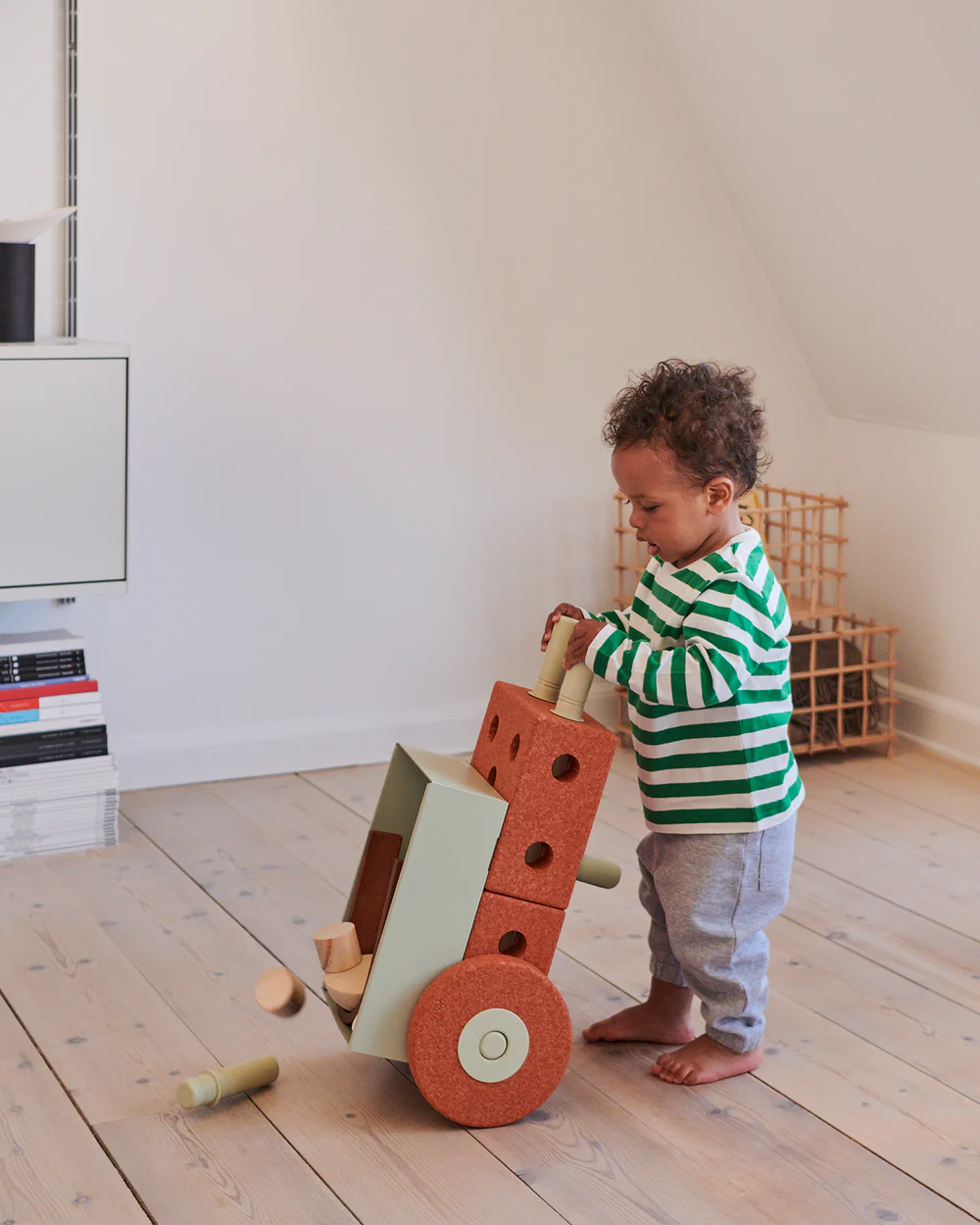 MODU Baby Walker 3-in-1 carrellino primi passi orange-green