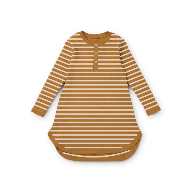 Liewood Alva Golden strip camicia da notte cotone