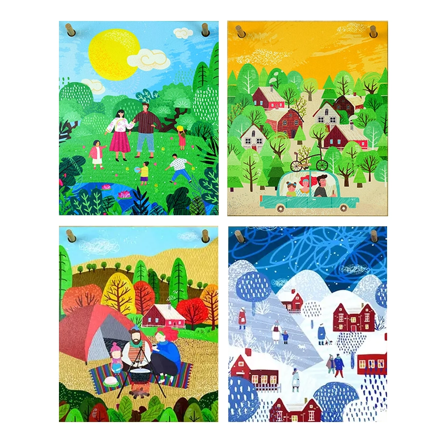 Baboo Kids Karthaus calendario in legno mesi e stagioni