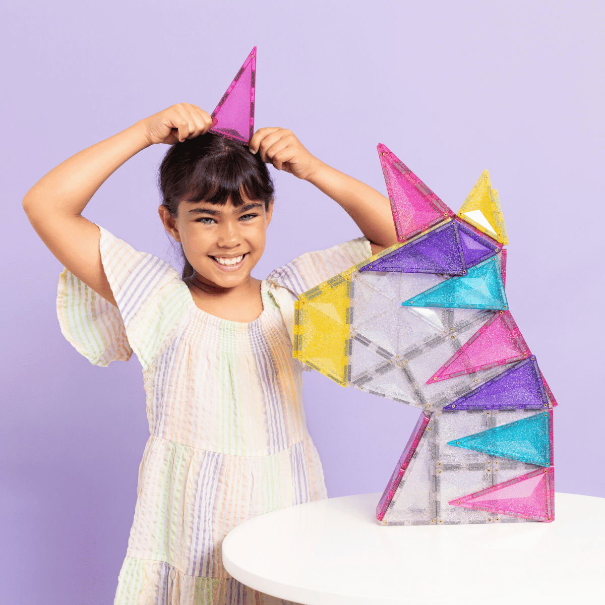Connetix Glitter Unicorn Pack costruzioni magnetiche 56 pezzi