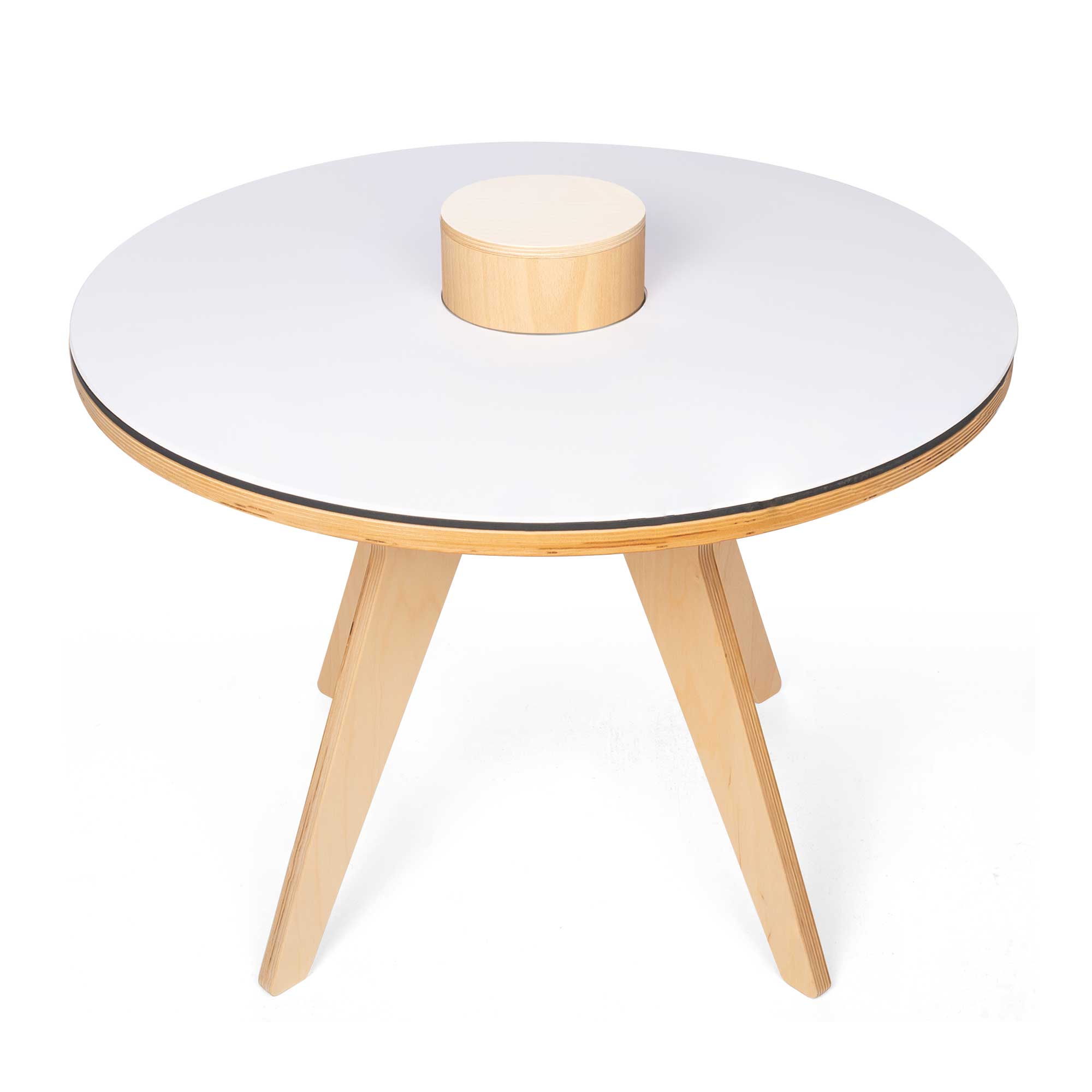 Drawin Table 3 in 1 tavolo disegno rotondo betulla