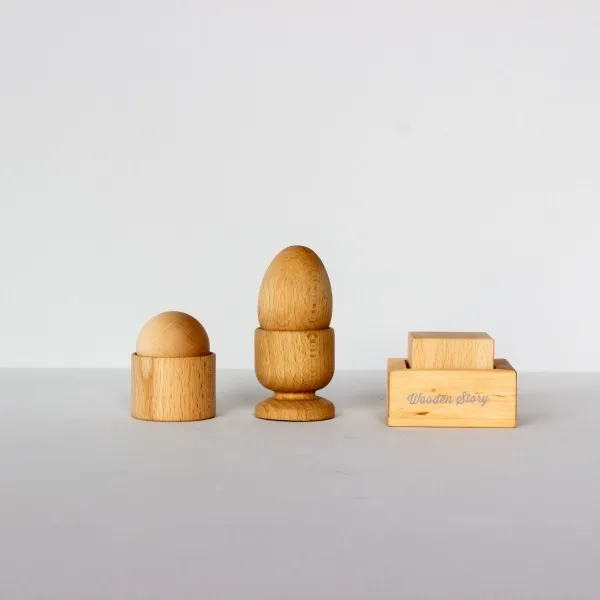 Wooden Story Uovo Palla Cubo gioco montessori legno