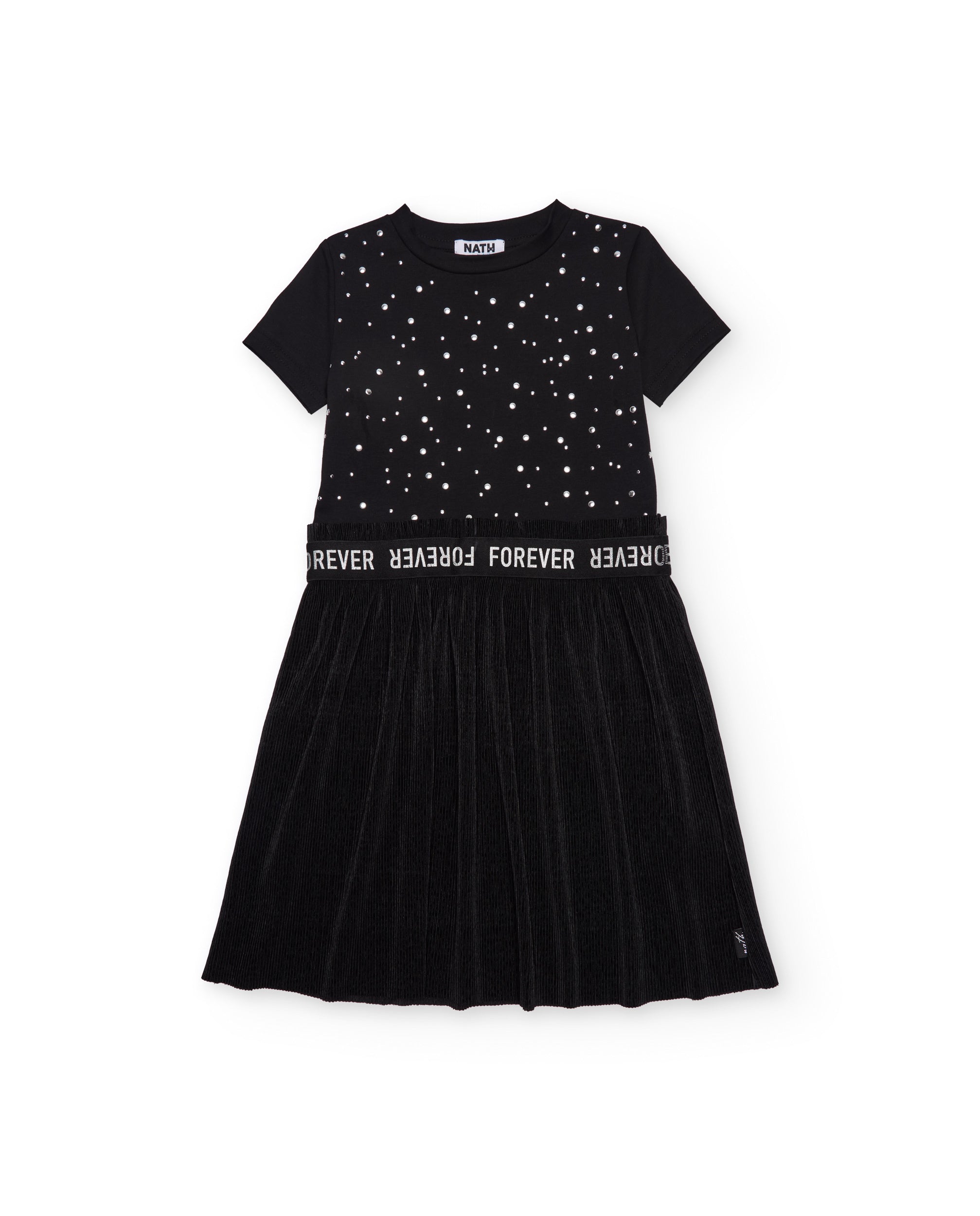 Tuc Tuc vestito bimba nero con strass Forever