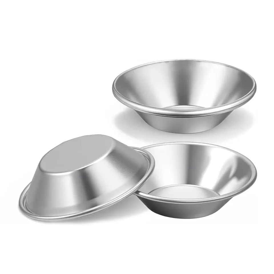 Set 3 mini pirottini alluminio alimentare 7 cm
