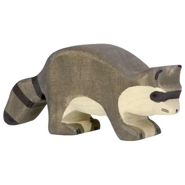 Holztiger Orsetto Lavatore figura in legno dipinta a mano