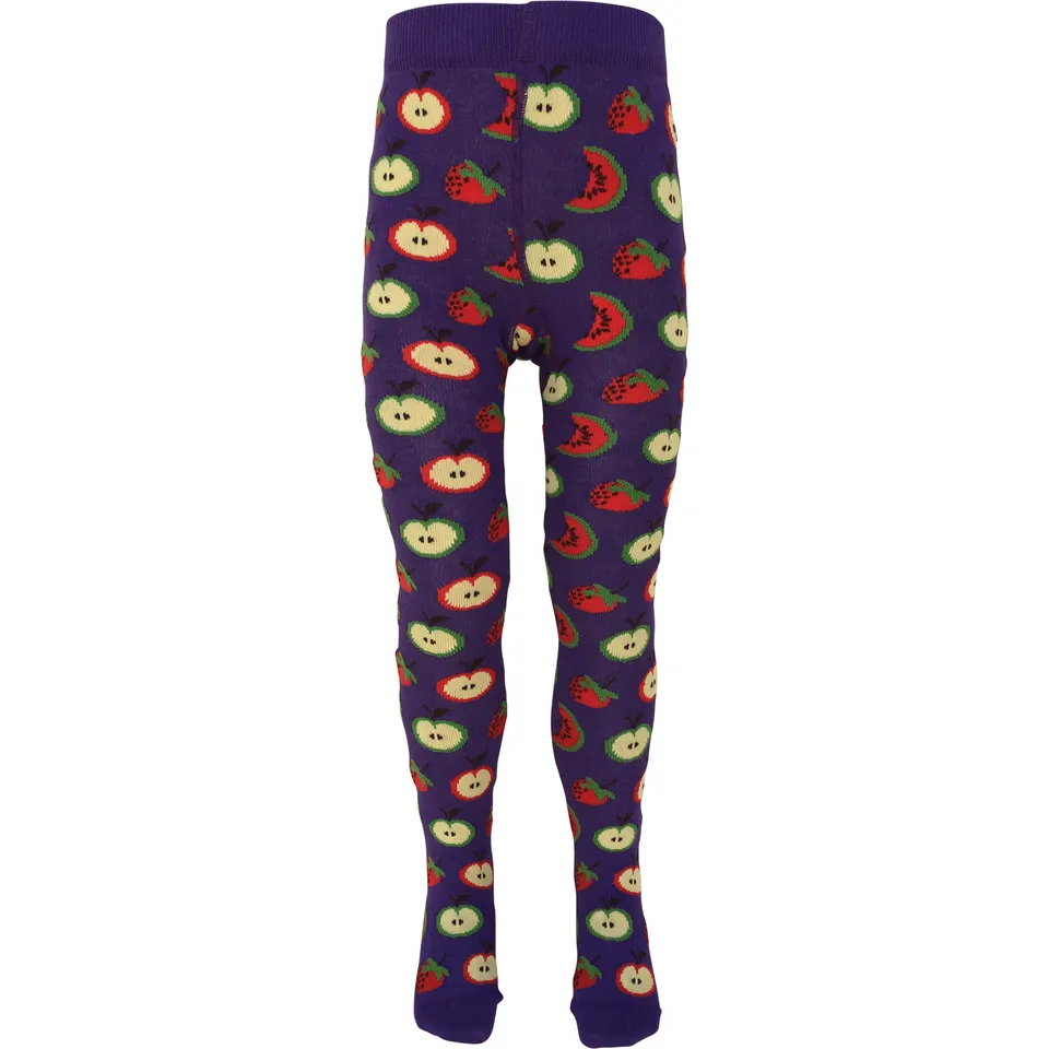 Slugs & Snails Juicy Fruit on Purple collant bimbi viola cotone bio