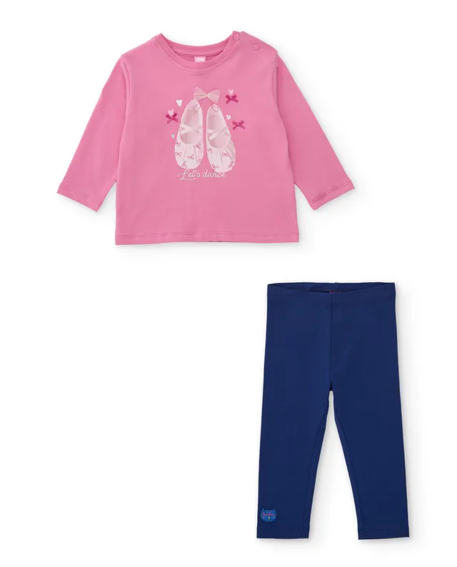 Tuc Tuc Completo Bimba Maglia Leggings Rosa