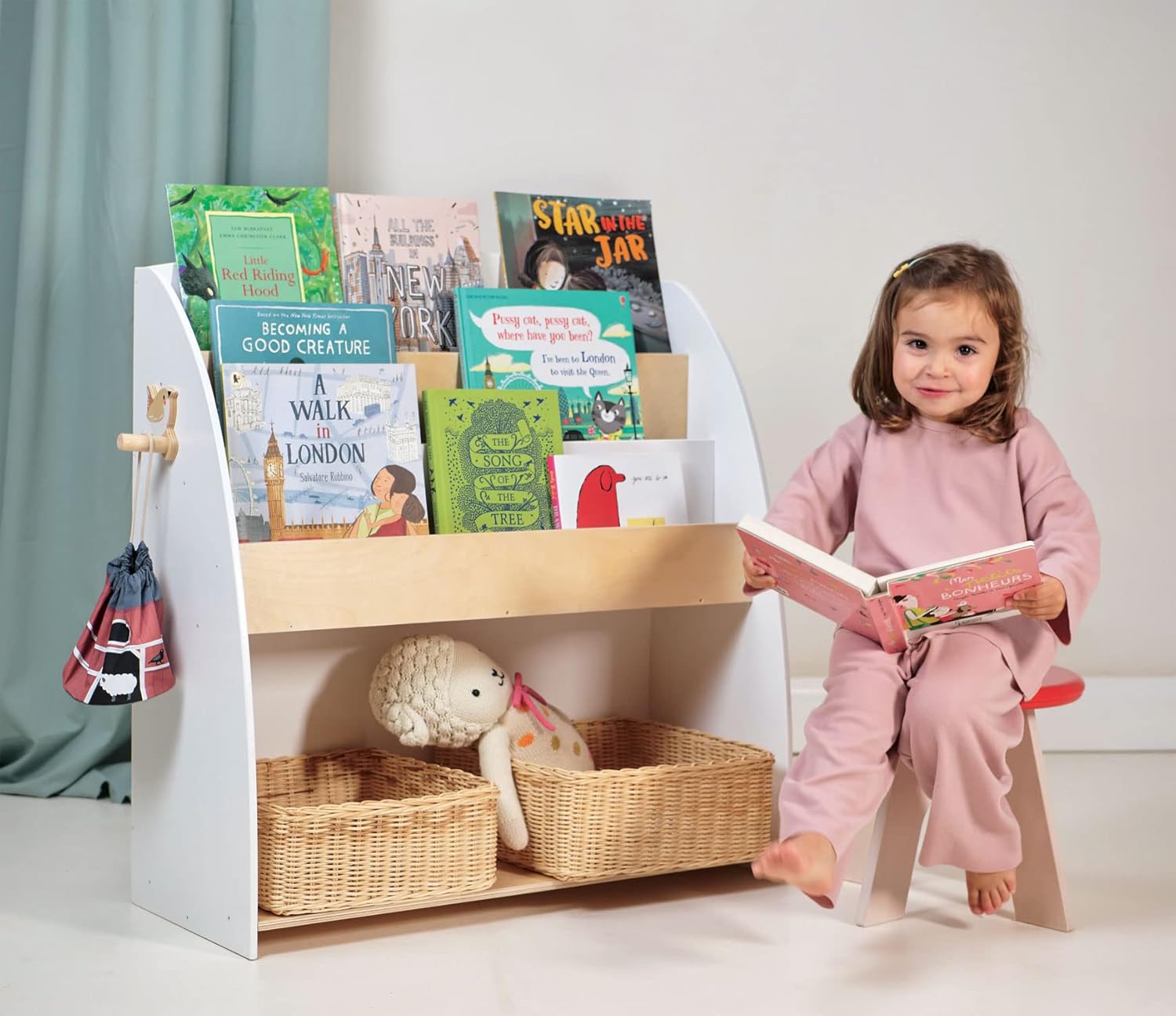 Tender Leaf 2in1 libreria scaffale frontale Montessori legno