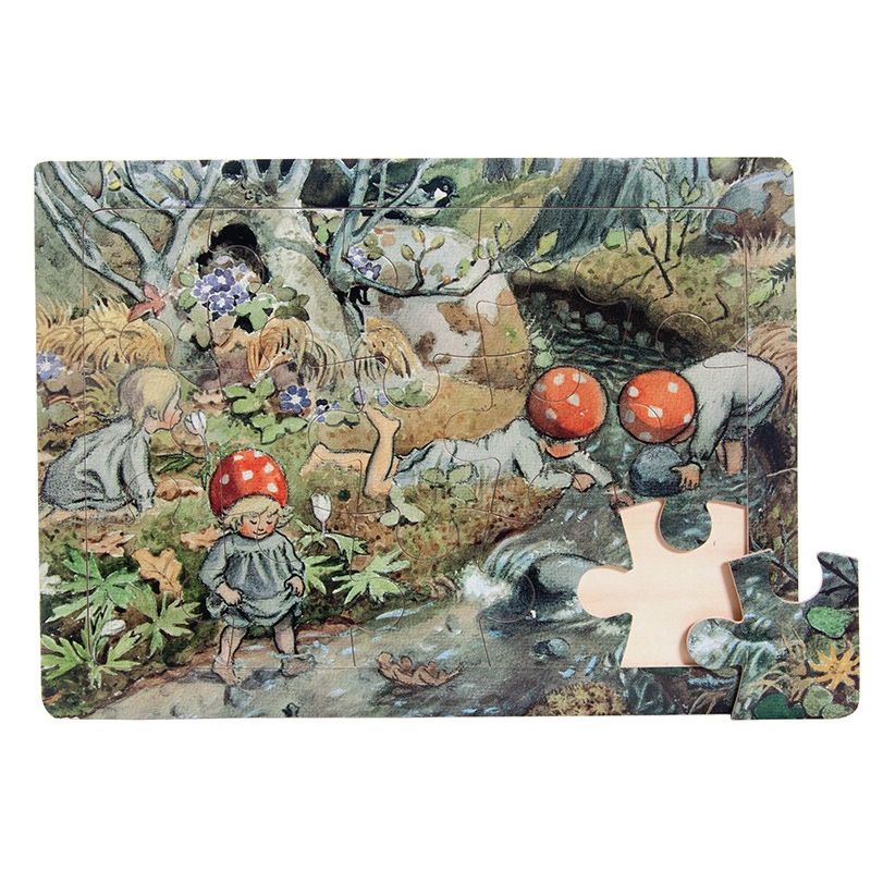 Elsa Beskow Children of the Forest puzzle legno 15 pezzi