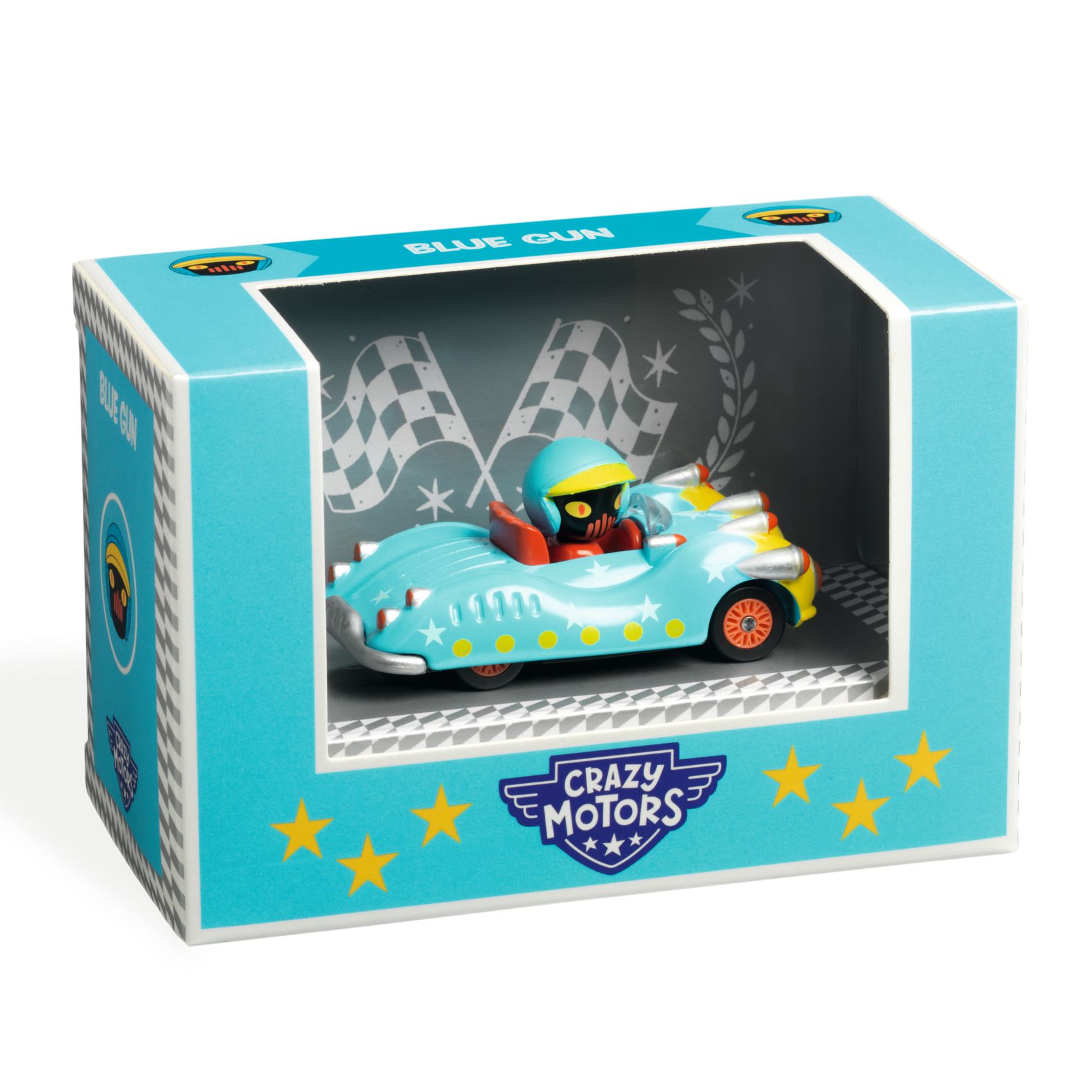 Djeco Crazy Motors Blue Gun mini auto vinile da collezione