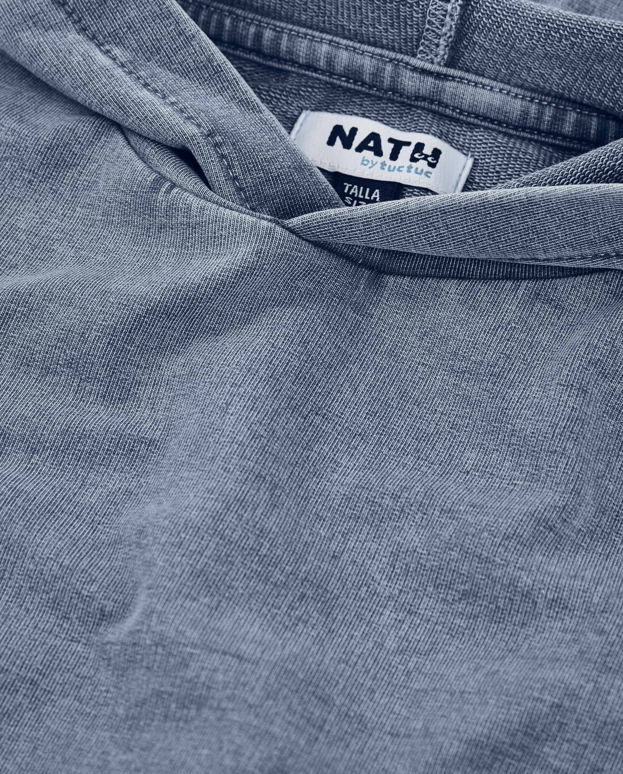 Tuc Tuc felpa bimbo cappuccio tasca effetto jeans