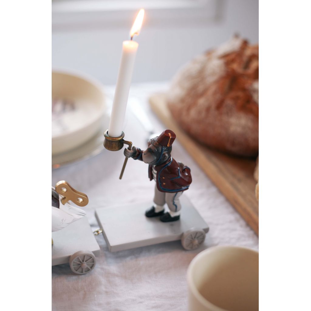Goki Set 10 candele compleanno bianche cera 10 cm