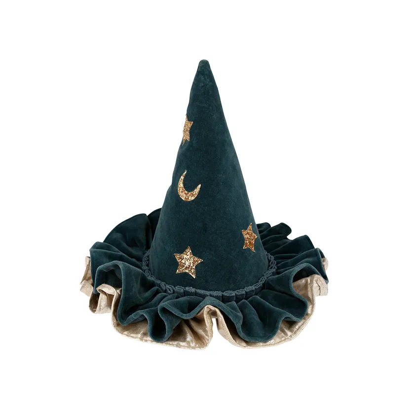 Meri Meri Pioggia di Stelle cappello strega velluto blu