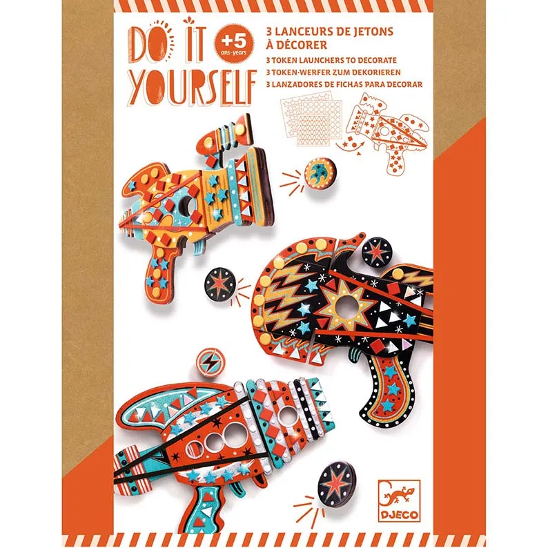 Djeco Pistole Spaziali kit mosaico creativo 3 pezzi