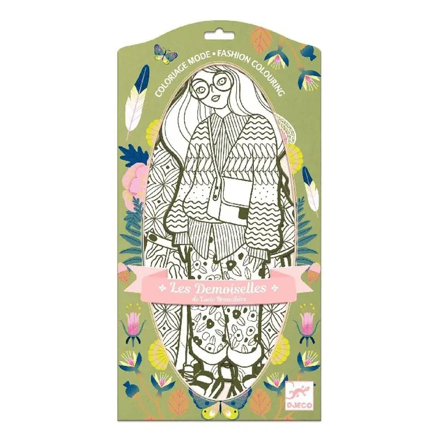 Djeco Bowie & Friends set silhouette da colorare 4 pz