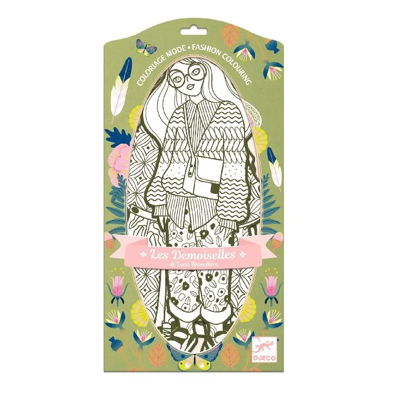 Djeco Bowie & Friends set silhouette da colorare 4 pz