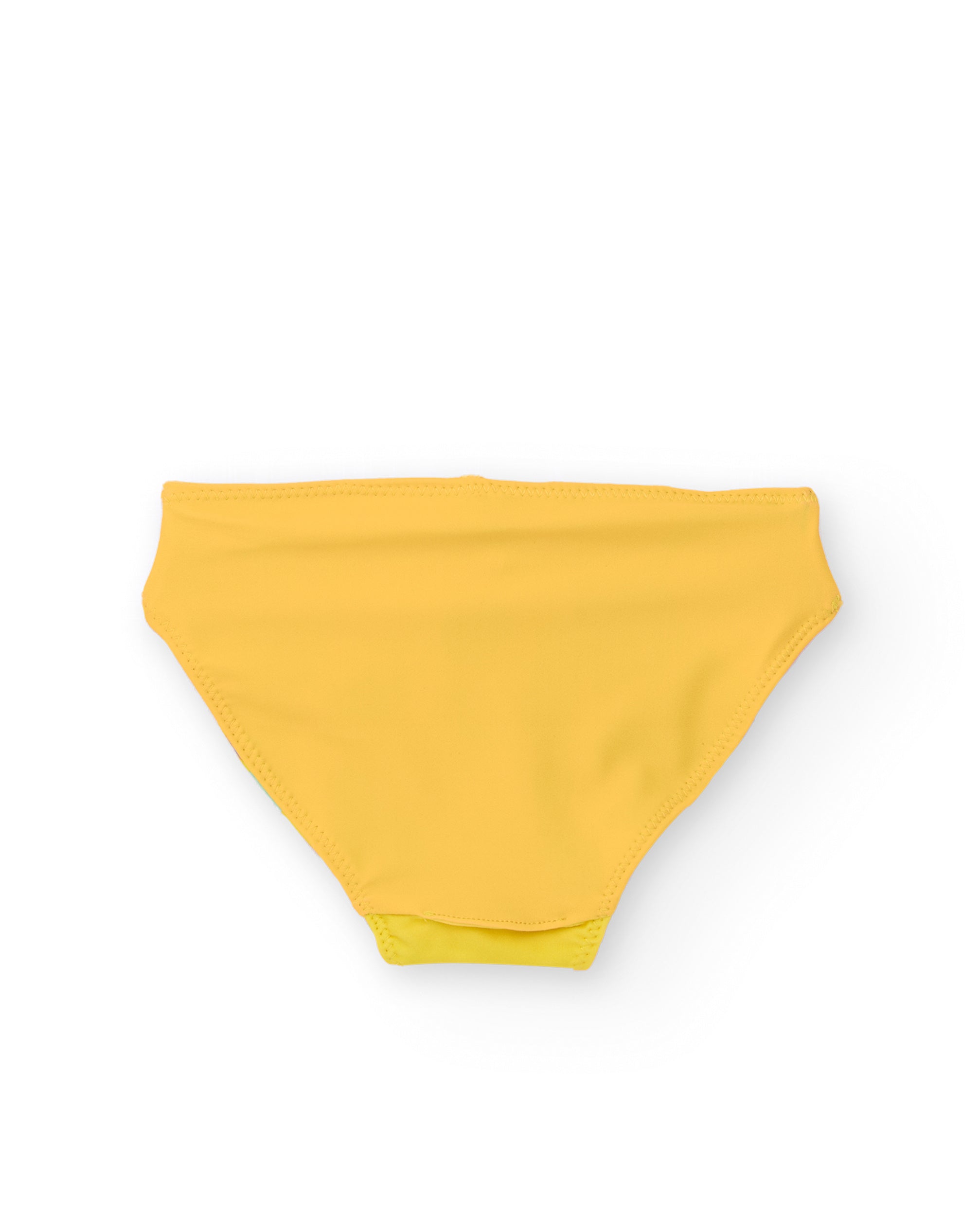 Tuc Tuc slip costume bambina reversibile giallo floreale